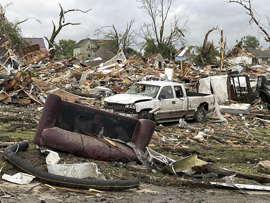 According to local officials, many people died after the tornado passed through Iowa