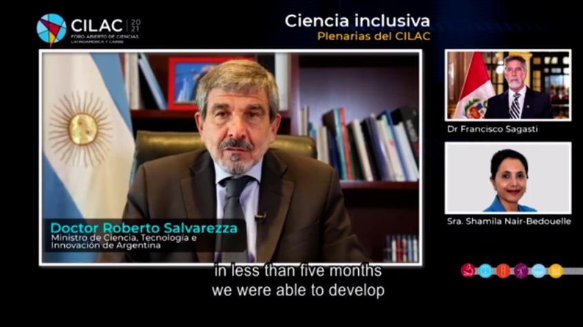 Salvariza co-closed # CILAC2021: the region's largest open science forum