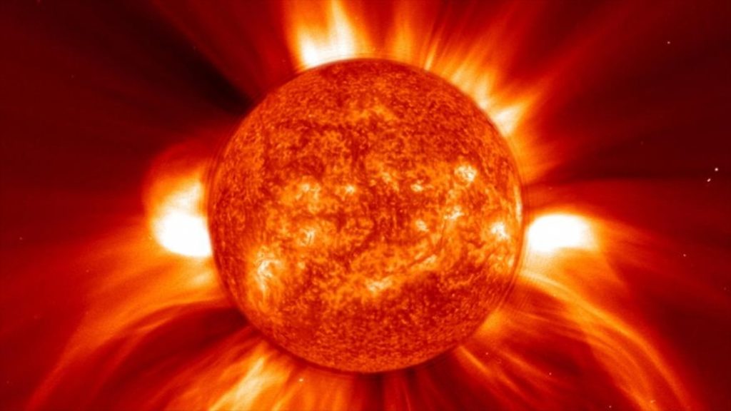 Solar flare that can generate a magnetic storm on Earth