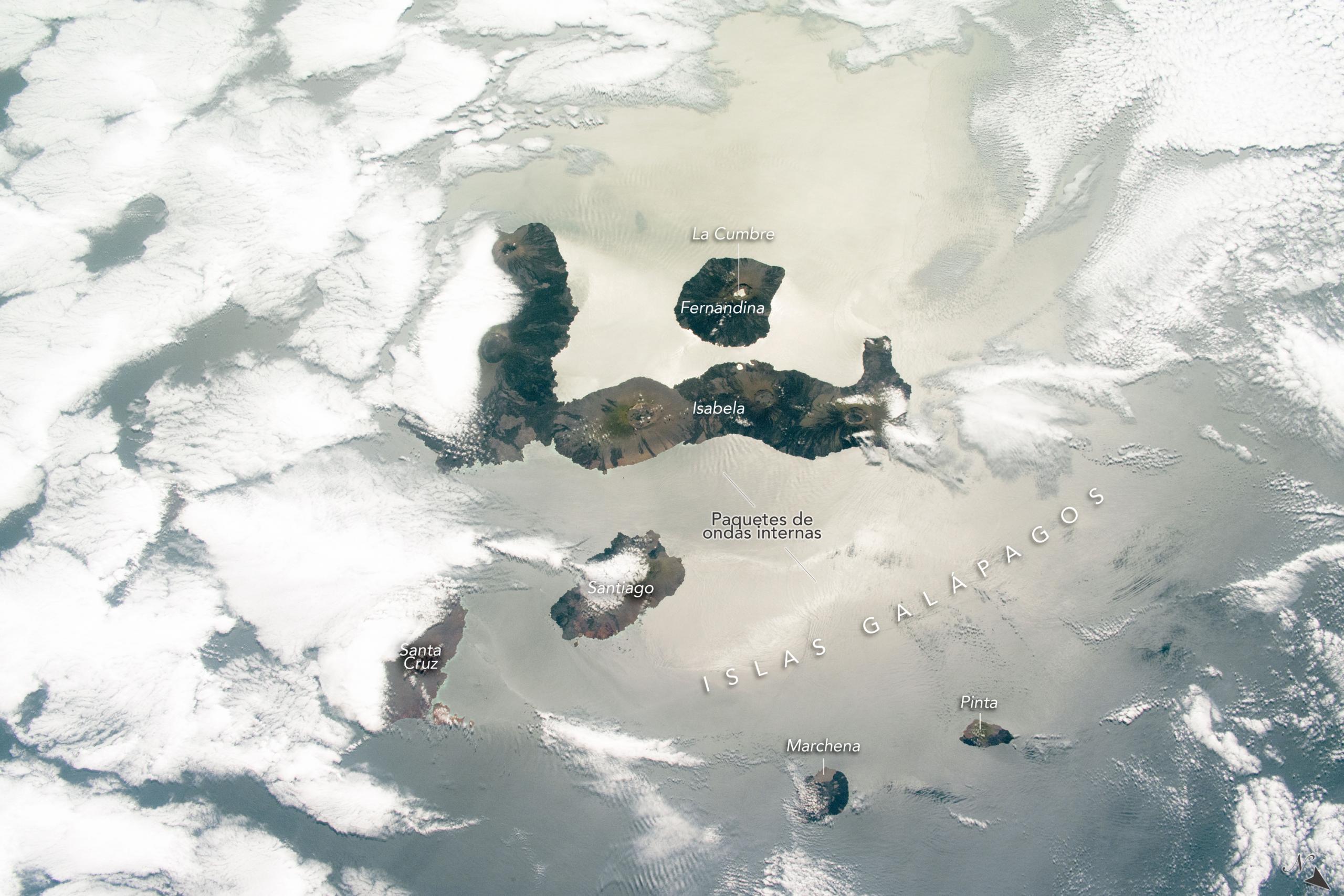 Galapagos Islands from the space station. 
