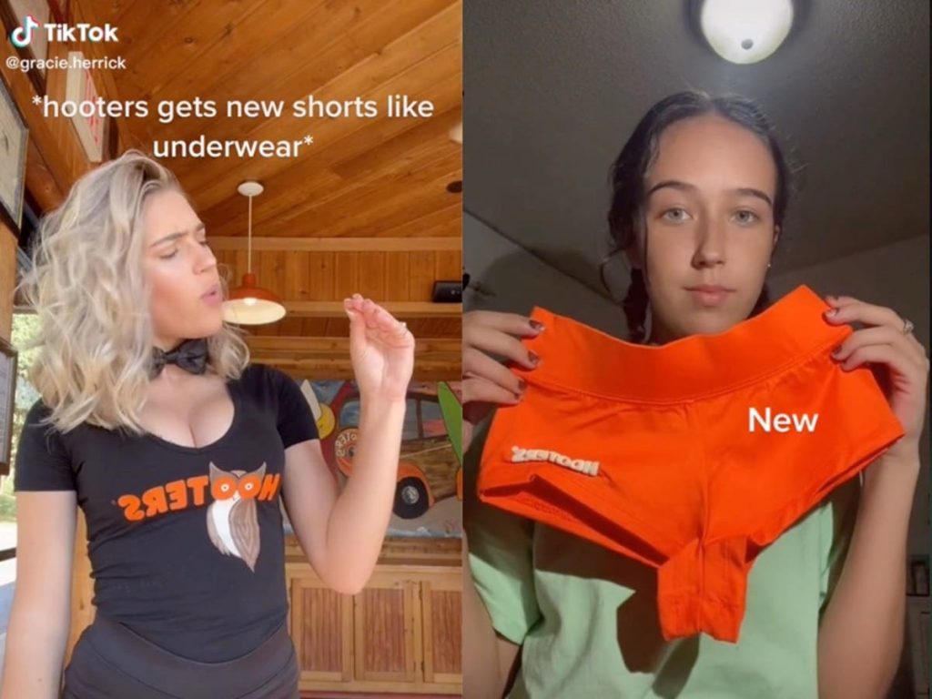Hooters: Waitresses criticize the new outfit and compare it to lingerie because of its size