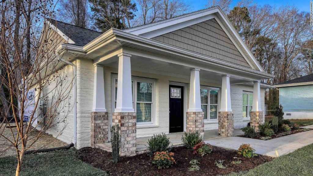 The first 3D printed house was donated to the Virginia family