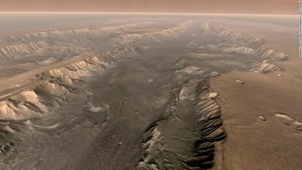 They found "large amounts of water" in the "Grand Canyon" of Mars