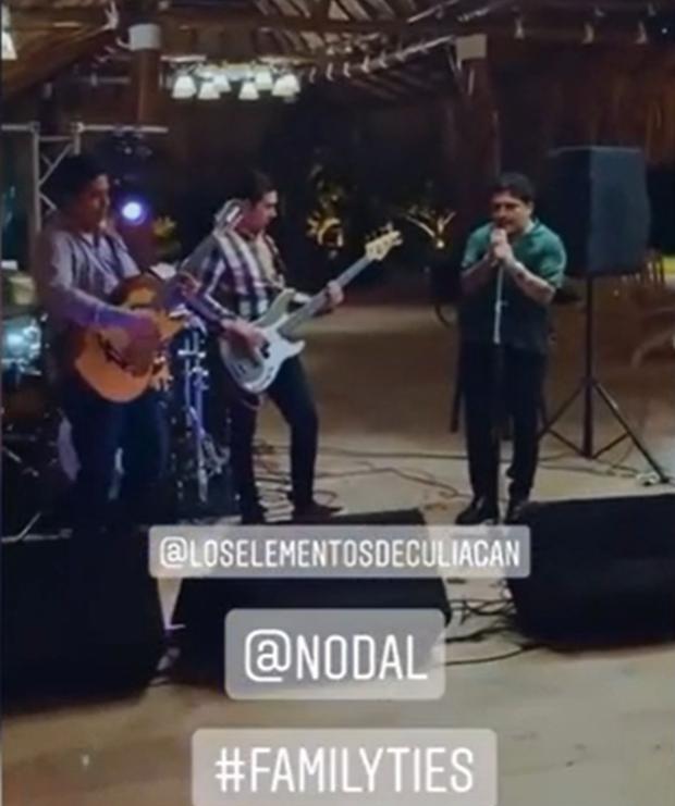 Christian Nodal performs songs for his family in celebration of New Year's Eve (Photo: Silvia Christina Nodal/Instagram)