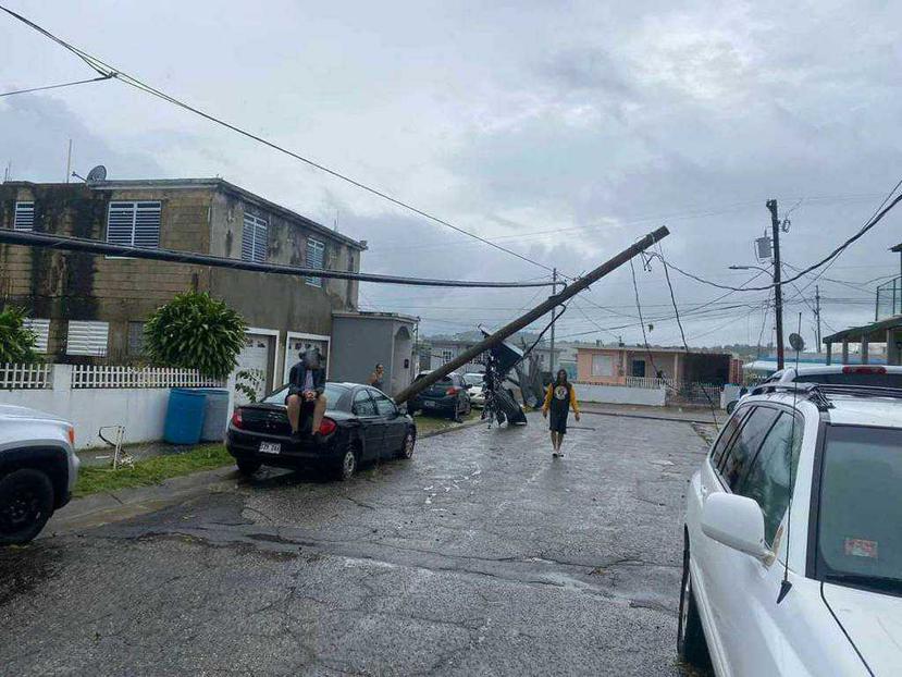 Damage to Arecibo has been reported following a possible water tap.  (Photo taken by agents of the Arecibo Command of the Police Office)