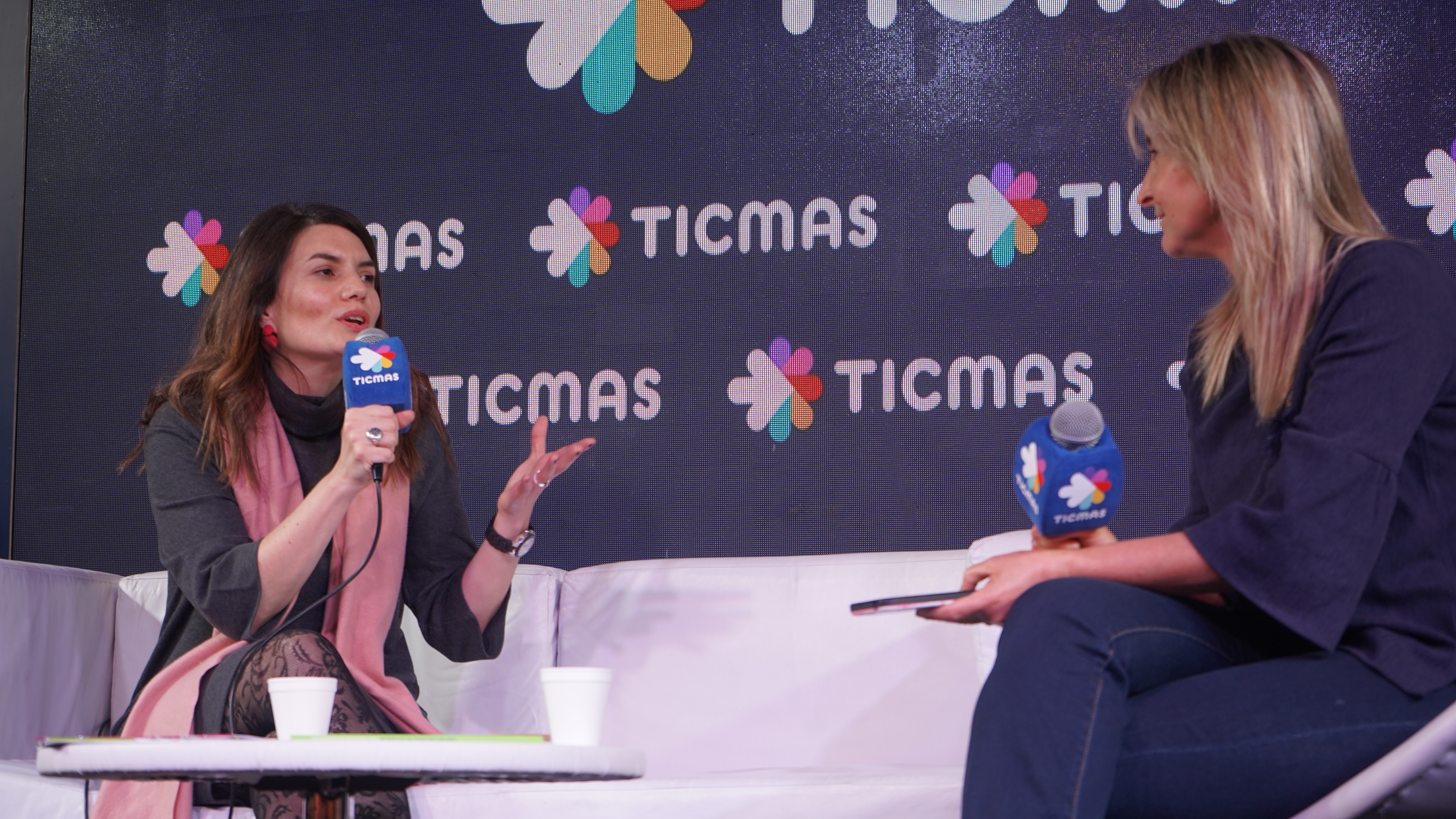 Guadalupe Diaz Costanzo, Director of C3, interviewed by Laura Marinucci at the Tecmas Hall at the Book Fair