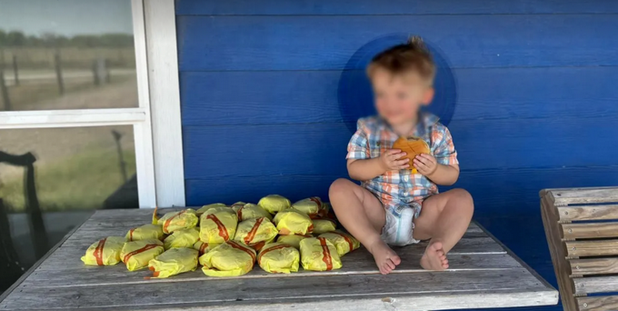 2-year-old orders 31 hamburgers in the US on his mom's phone