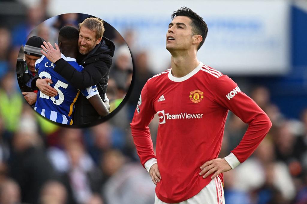 Brighton describes a humiliating defeat for Cristiano Ronaldo, Manchester United and leaves him without playing in the next Champions League
