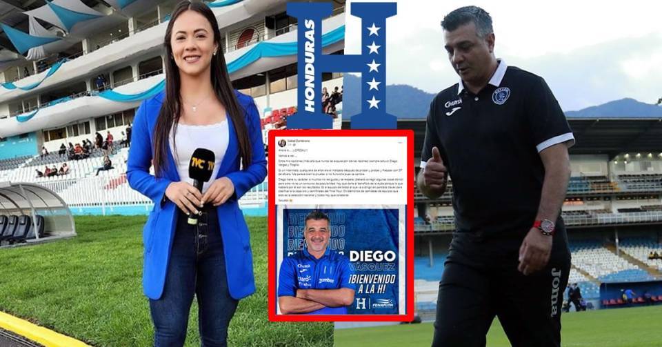 Isabel Zambrano speaks after the appointment of Diego Vazquez to the Honduran national team
