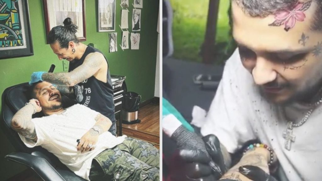 one less!  Christian Nodal covers Belinda's face tattoo |  Pictures