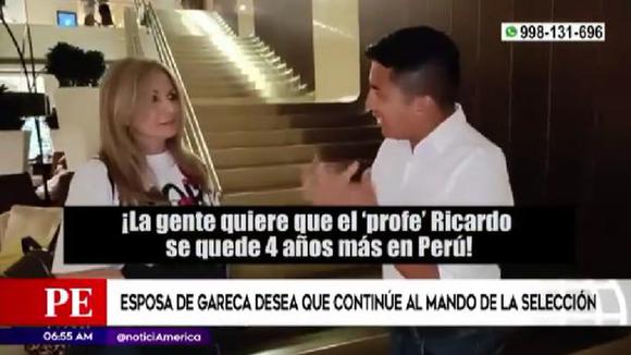 Ricardo Gareca's wife spoke of a possible renewal with the Peruvian national team.  (Video: America TV)