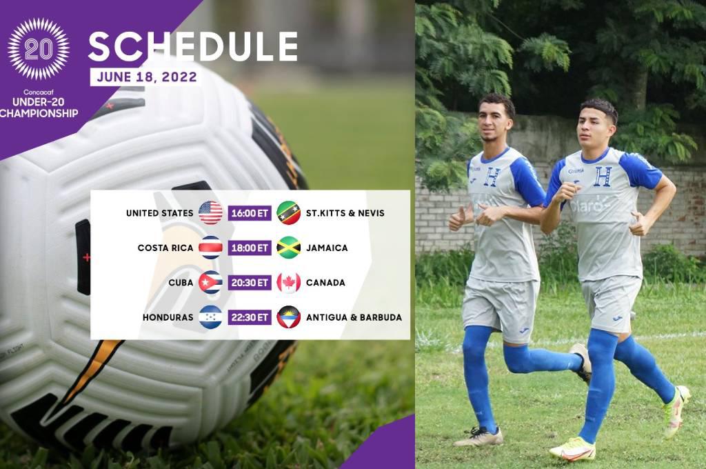 The schedule of matches and matches that will follow today on the opening day of the FIFA U-20 World Cup CONCACAF in San Pedro Sula and Tegucigalpa