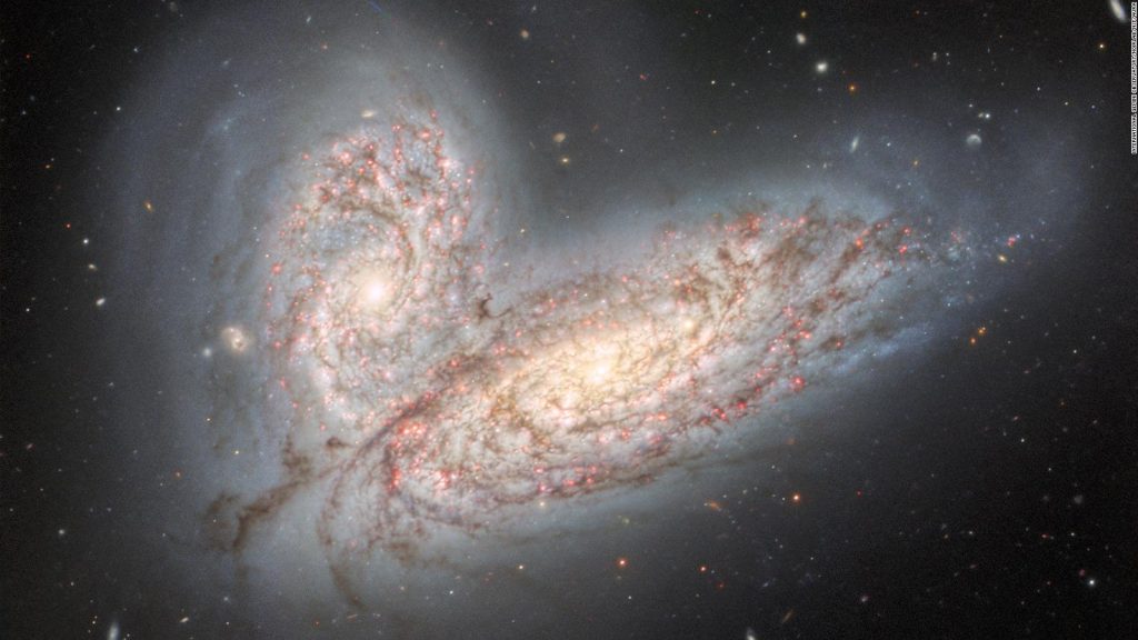 These two merging galaxies predict the fate of the Milky Way