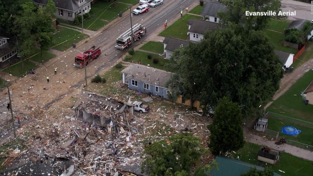 Stunning drone video shows the aftermath of the explosion