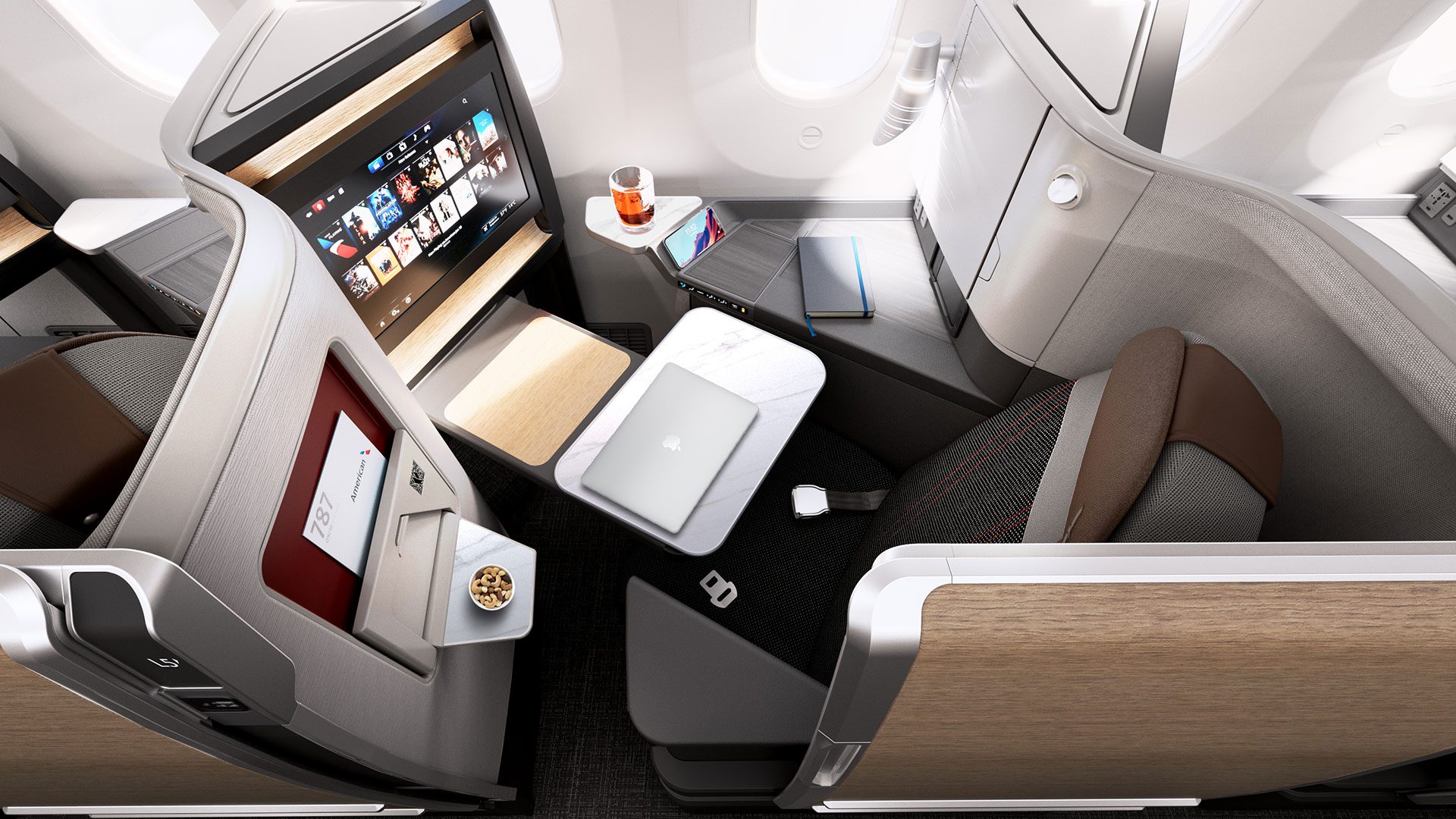 Customers will be surrounded by comfort, spacious personal surfaces, and storage areas that they can use to meet their personal needs in the Boeing 787-9 Flagship Suite