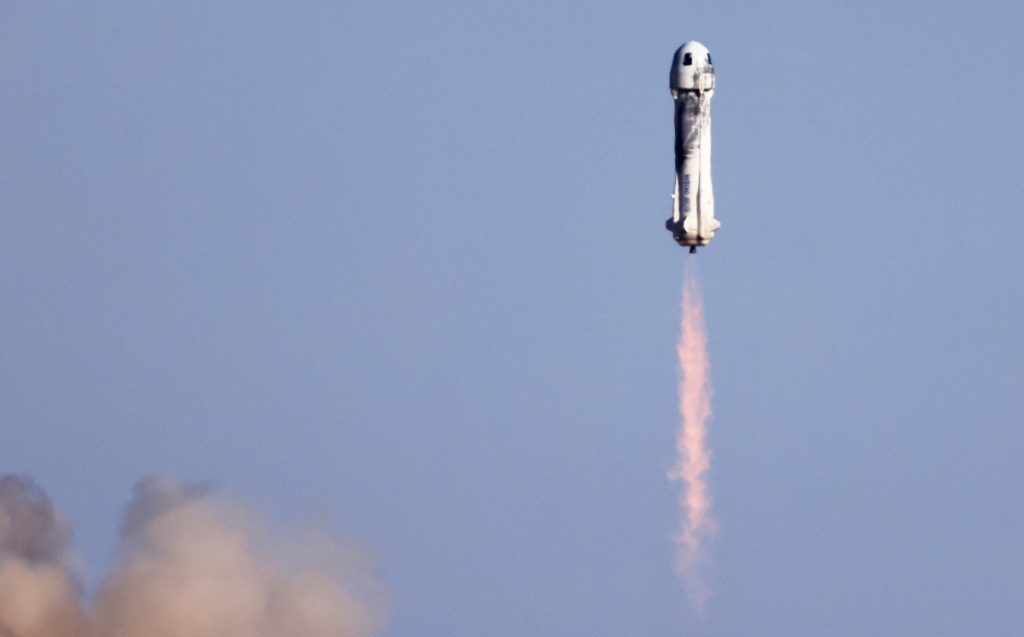 blue original.  Missile capsule fails mid-flight captured on video