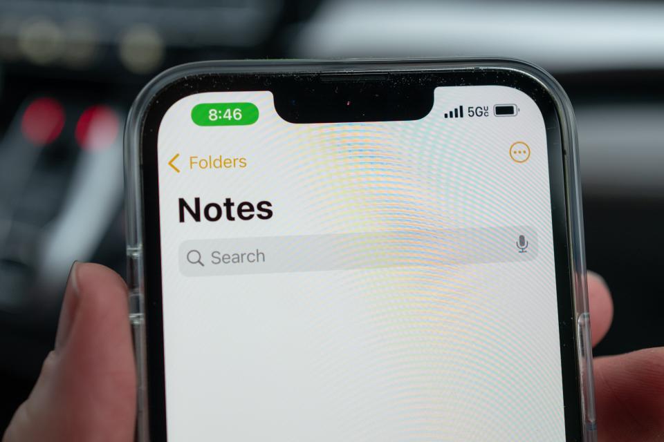 With the iPhone Notes tool, you can scan documents.  Image: Tech Trends.  Gado/Getty Images. 