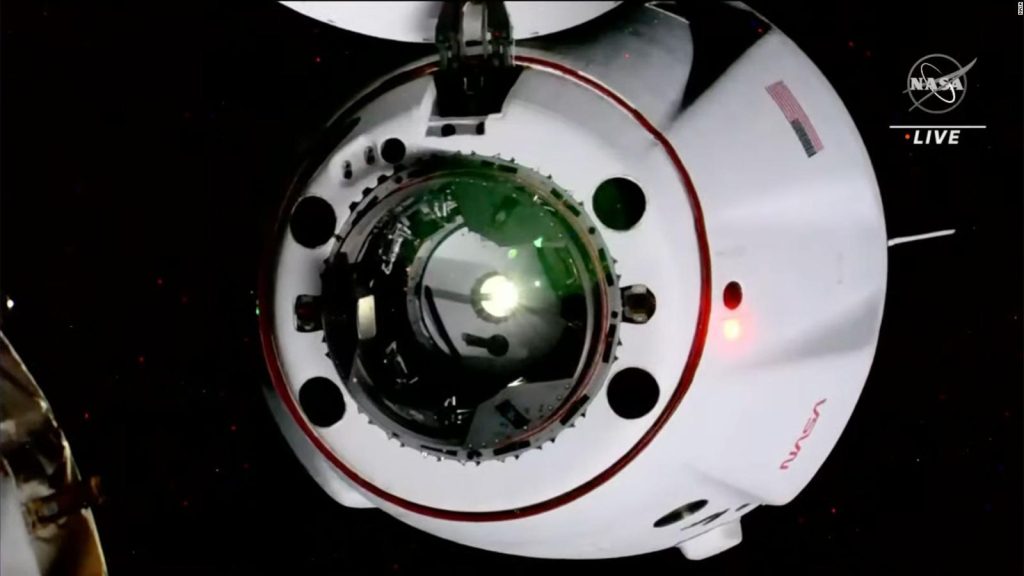 Video: SpaceX's manned capsule connects to the International Space Station