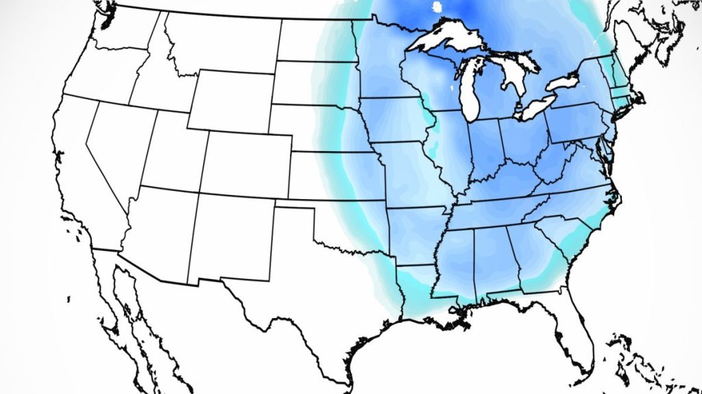 Here are the places in the US with the coldest this week
