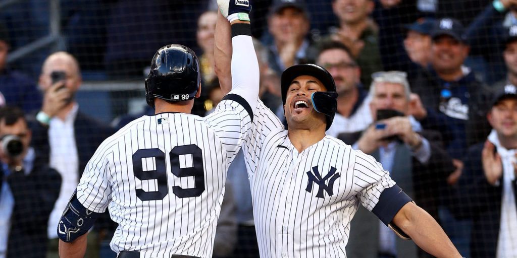 Stanton, judge pushes Yankees to series against Astros
