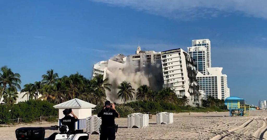 Video shows the demolition of an iconic Miami hotel