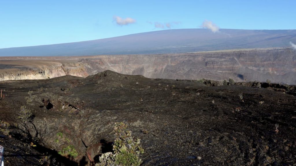 Mauna Loa, the world's largest active volcano, erupts on the island of Hawaii
