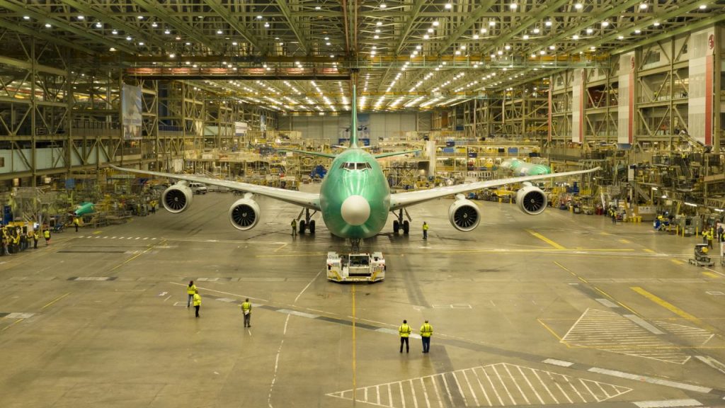 Boeing's newest 747 jumbo has rolled off the Boeing assembly line
